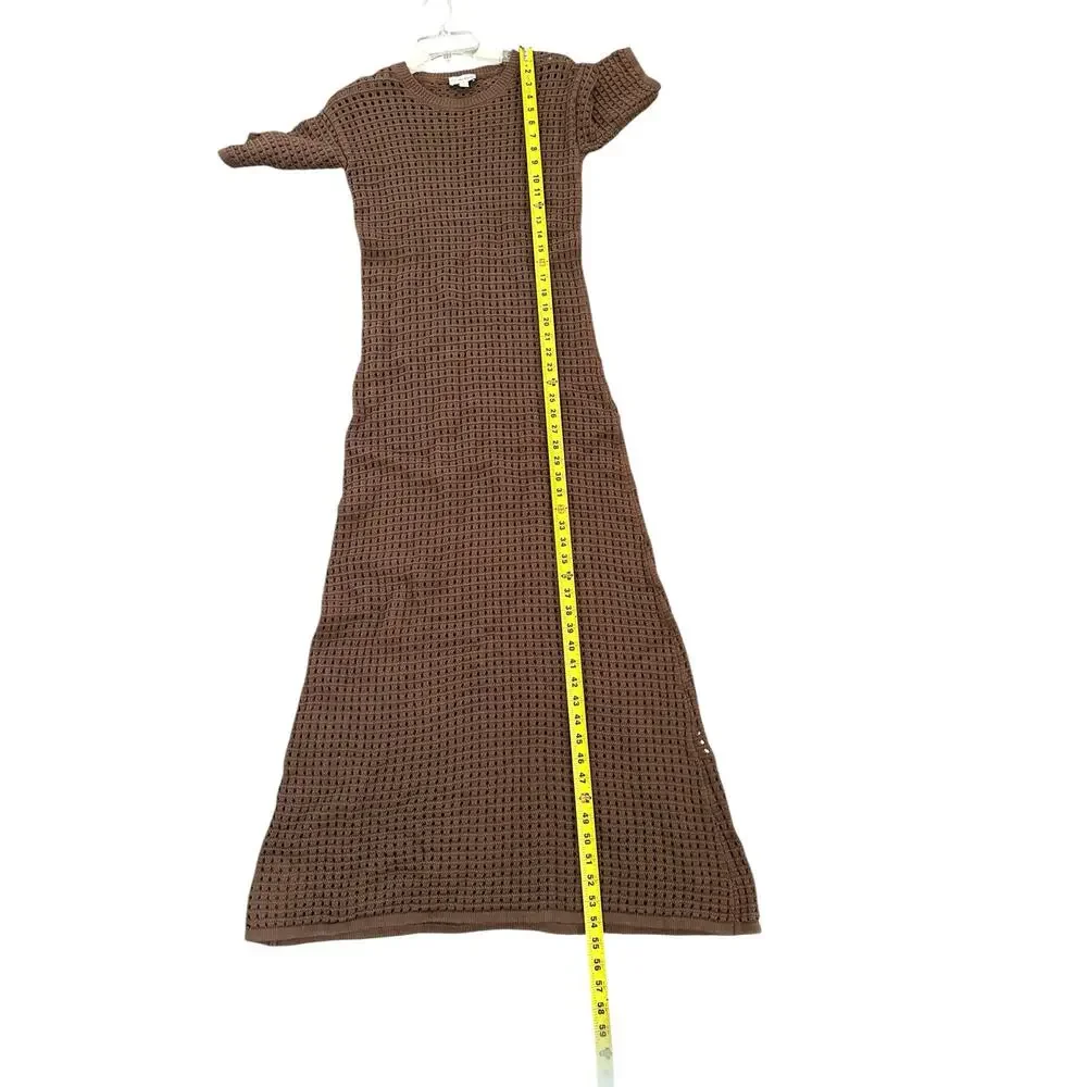 The Drop Women's Miles Short Sleeve Crochet Maxi Dress size Small - Picture 5 of 10